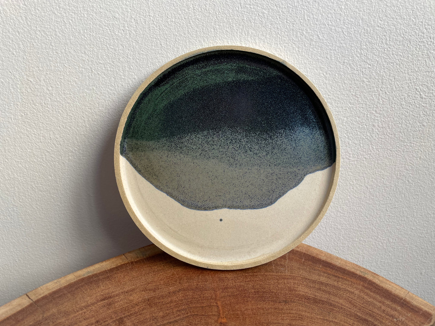 Flat Rim Green Frost Plate