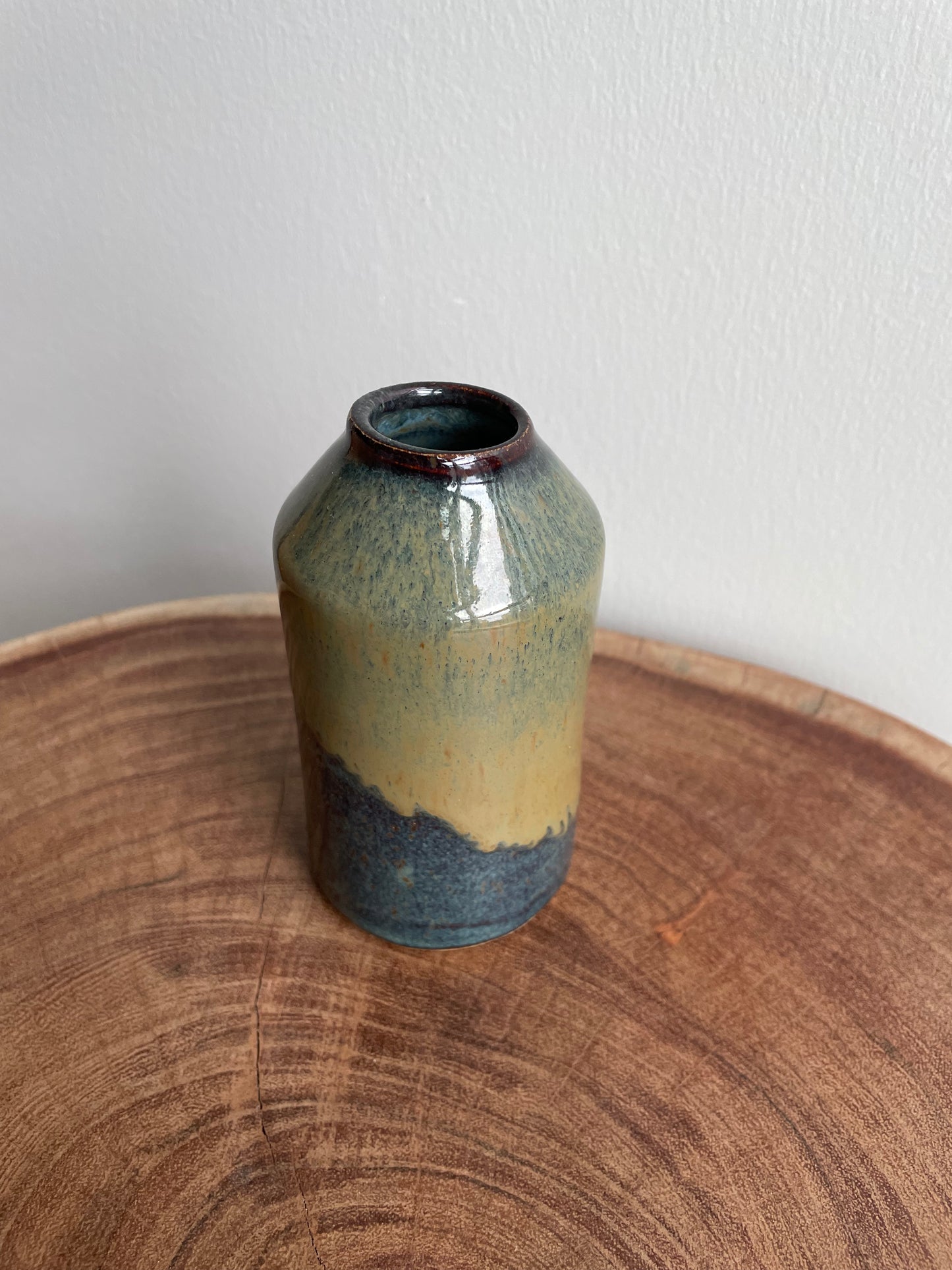 Running Brown Bud Vase