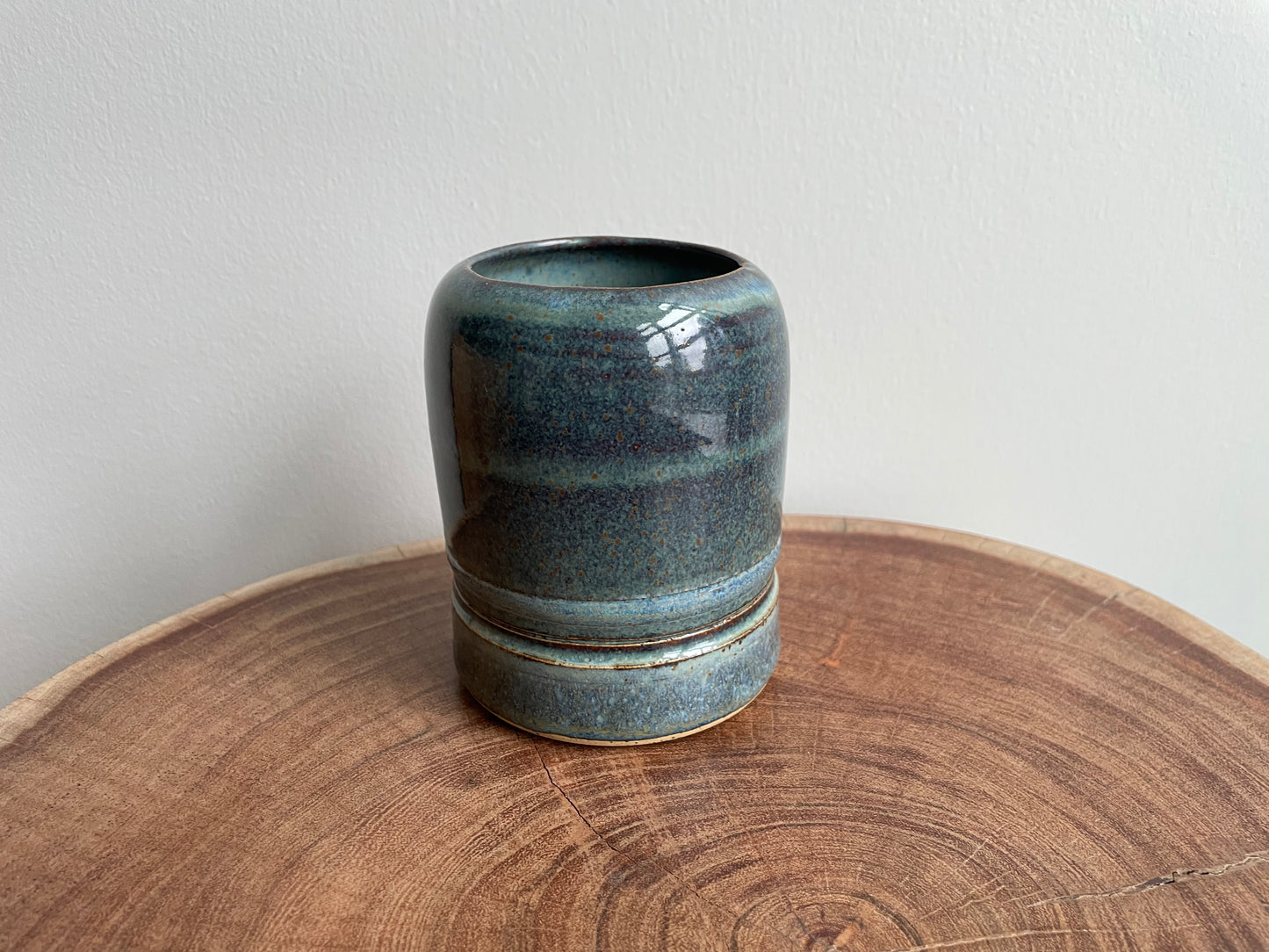 Carved Blue Vase
