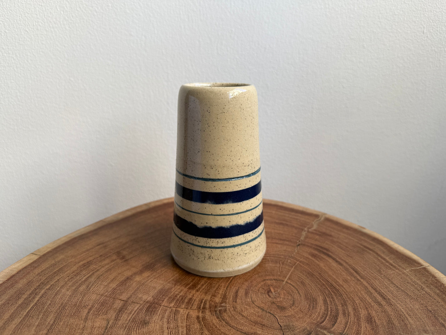 Blue Striped Vase