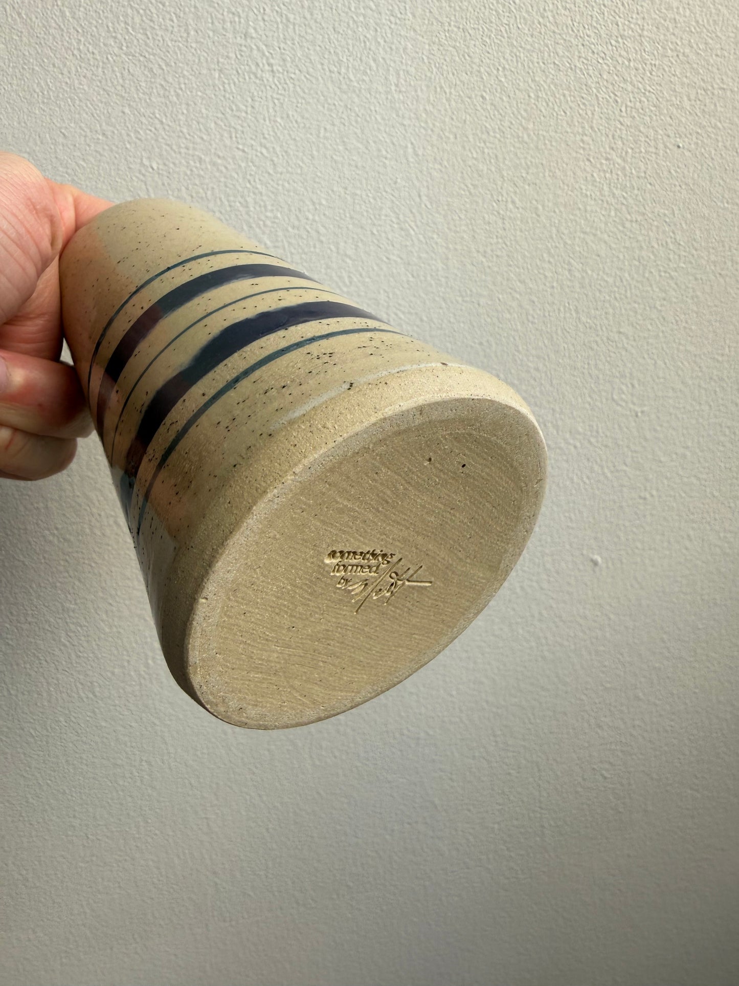 Blue Striped Vase