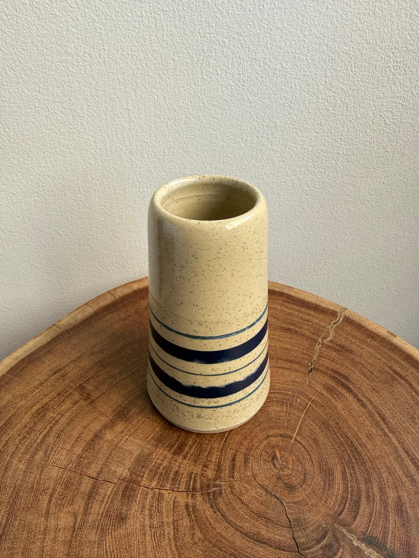Blue Striped Vase
